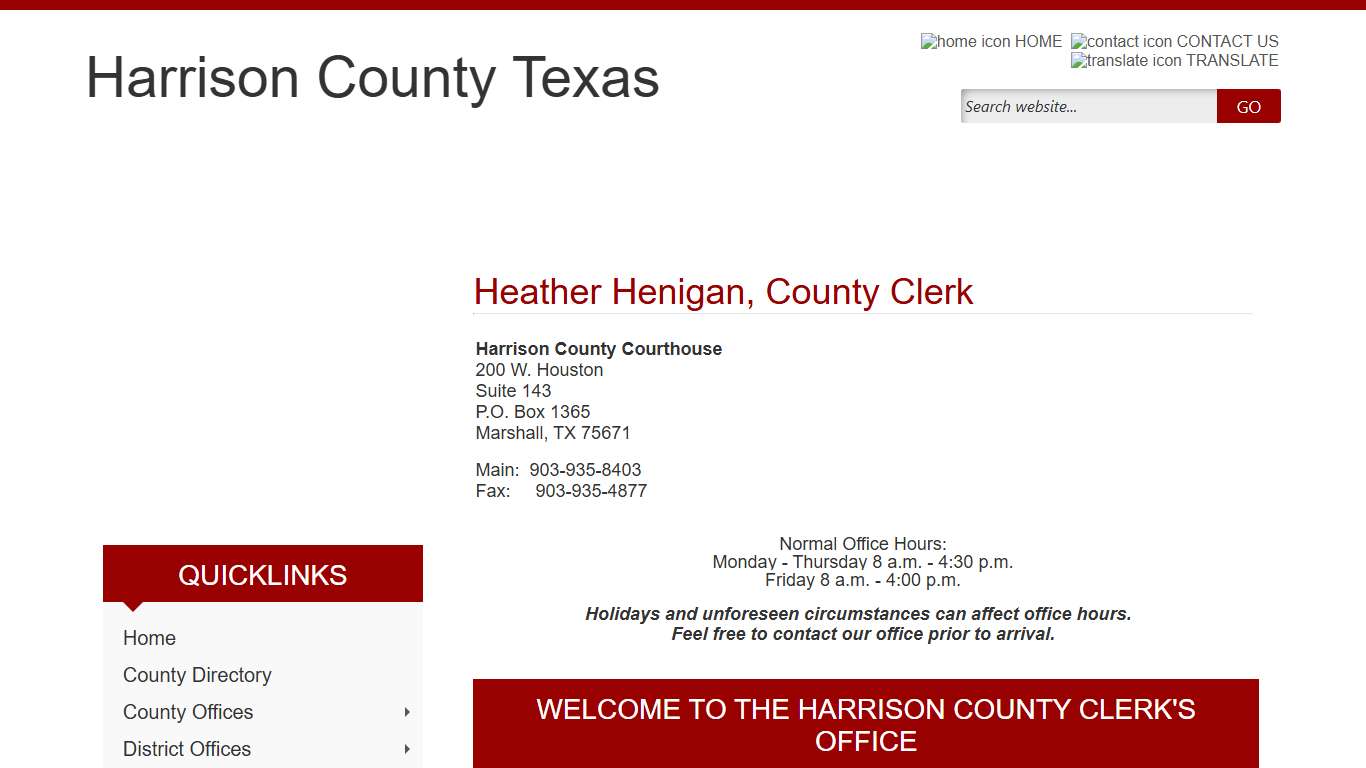 County Clerk - Harrison County, TX